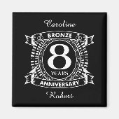 Aimant 8E anniversaire mariage bronze (Devant)