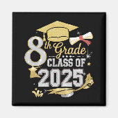 Aimant 8e Classe De 2025 Graduate Graduation (Devant)