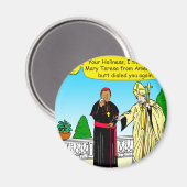 Aimant 908 butt composer (appel) le dessin animé du pape (Recto/Verso)