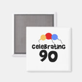 Aimant 90 ans de fête (Recto/Verso)