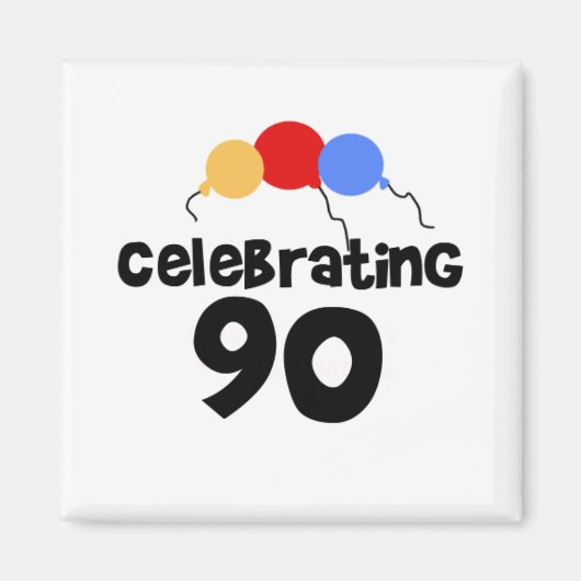 Aimant 90 ans de fête (Devant)