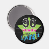 Aimant 90 ans et aimer | 90e anniversaire (Recto/Verso)