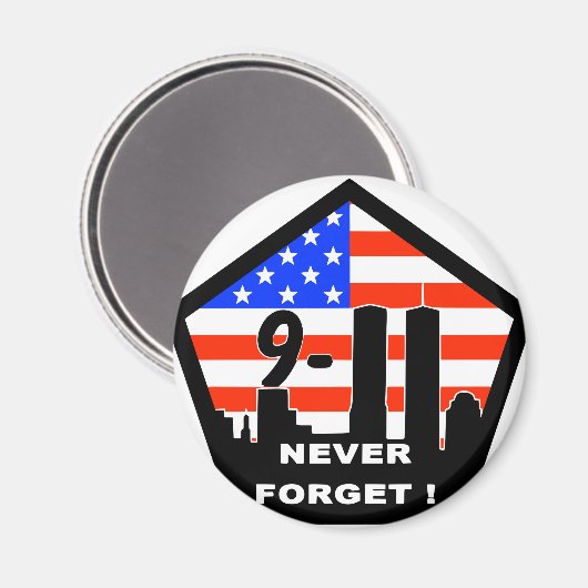 Aimant 911 n'oubliez jamais (Recto/Verso)