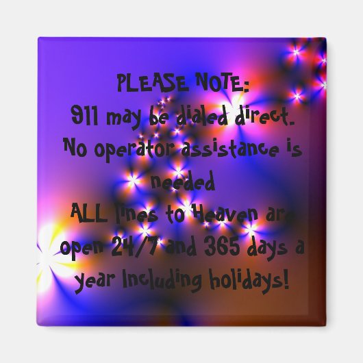 Aimant 911 URGENCE Inspirationnelle Citation chrétienne A (Devant)