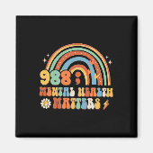 Aimant 988 Semicolon, santé mentale, questions Suicide Em (Devant)