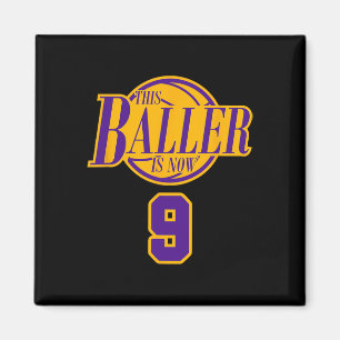 Aimant 9 Ans Basketball Baller Purple Et