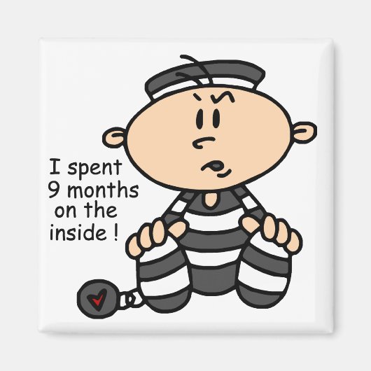 Aimant 9 Mois À L'Intérieur Du Prisonnier Pour Bébé (Devant)