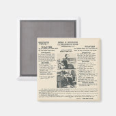 aimant à affiche du fbi bonnie et clyde (Recto/Verso)