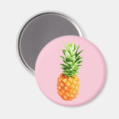 Aimant à ananas, version rose, été (Recto/Verso)