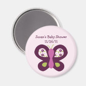 Aimant à Baby shower de prune de sucre (Recto/Verso)