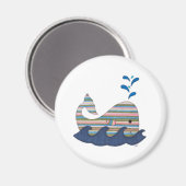 Aimant à baleine rayée (Recto/Verso)