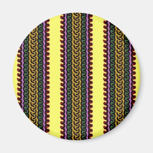 Aimant à bande décorative - jaune/violet (Devant)