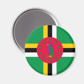Aimant A bas prix ! Drapeau de la Dominique (Recto/Verso)