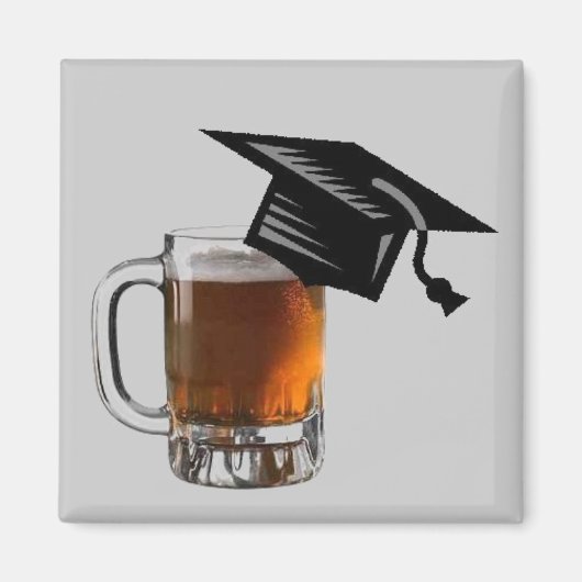 Aimant à bière de la casquette de graduation (Devant)
