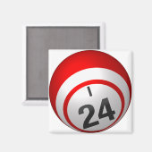 Aimant à bille de 24 bingo (Recto/Verso)