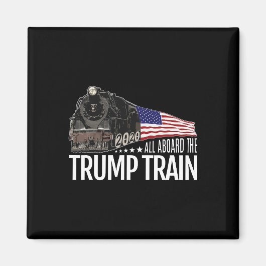 Aimant À bord du Trump Train 2020 - Réélection du drapeau (Devant)