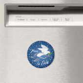 Aimant À Branche De La Colombe Blanche Et De L'Oli (In Situ (Lave-vaisselle))