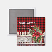 Aimant à carreaux de buffle de clôture de Noël à l (Recto/Verso)