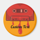 Aimant à cassette à coeur rouge (Devant)