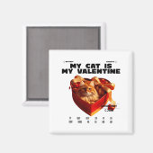 Aimant A Cat In The Box Therapy Happy Valentine Day Funny (Recto/Verso)