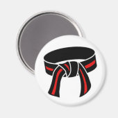 Aimant à ceinture en arts martiaux, noir et rouge (Recto/Verso)