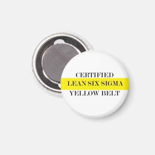 Aimant à ceinture jaune maigre certifié (Recto/Verso)