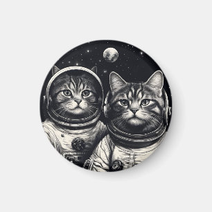 Aimant à chat astronaute