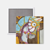 Aimant à cheval de carrousel (Recto/Verso)