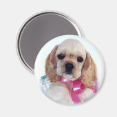 Aimant à chiot Buff Cocker (Recto/Verso)