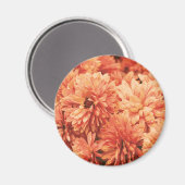Aimant à chrysanthème orange (Recto/Verso)