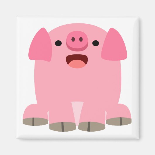 Aimant à cochon de dessin mignon (Devant)