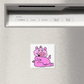Aimant à cochon de dessin rose (In Situ (Lave-vaisselle))