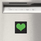 Aimant à coeur de texture verte (In Situ (Lave-vaisselle))