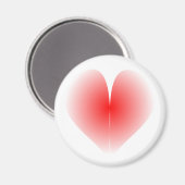 Aimant à coeur rouge (Recto/Verso)
