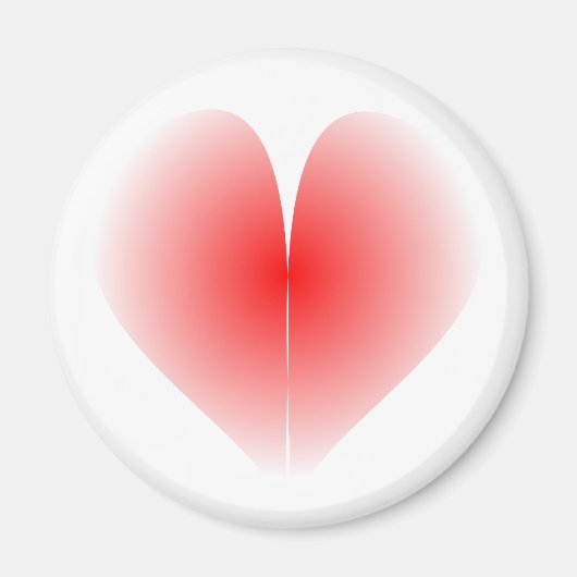 Aimant à coeur rouge (Devant)