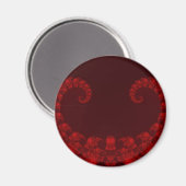Aimant à cœur rouge profond (Recto/Verso)