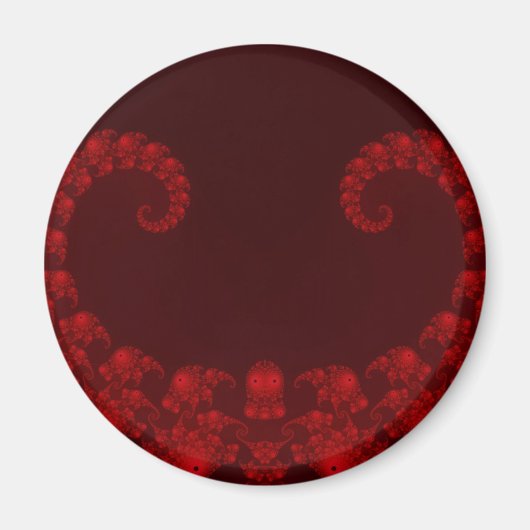 Aimant à cœur rouge profond (Devant)