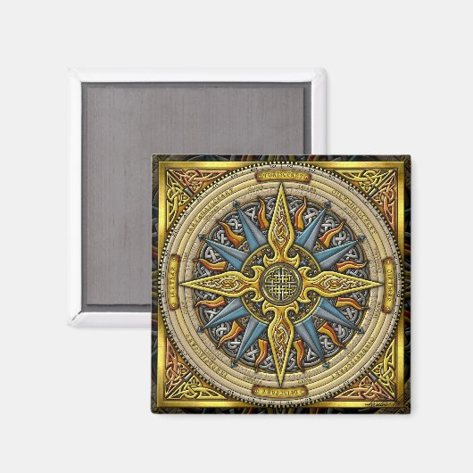 Aimant à compas celtique (Recto/Verso)