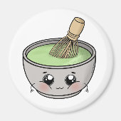 Aimant A cute bowl of matcha tea - Kawaii (Devant)