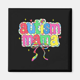 Aimant à damiers Autisme Mama Coquette Bow Autism Lauréat