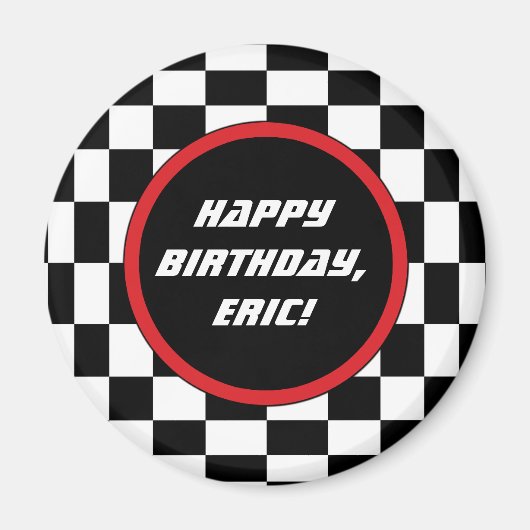 Aimant à damiers Carré (Devant)