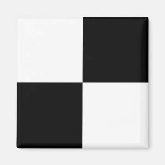 Aimant À damiers noir (Devant)