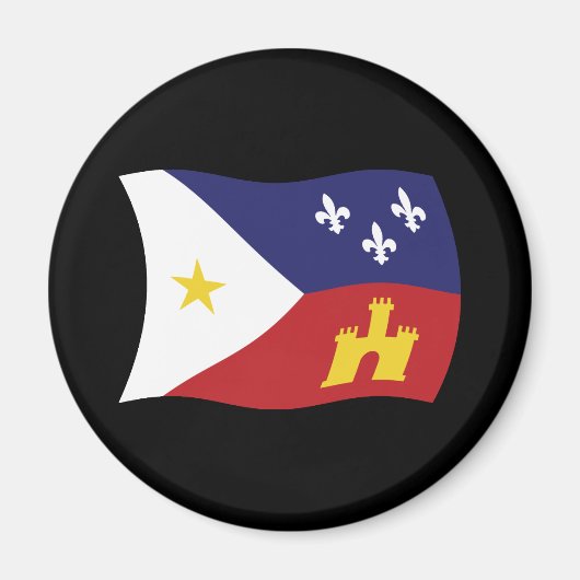 Aimant à drapeau Acadiana (Devant)