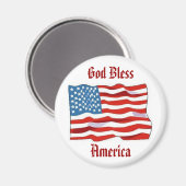 Aimant à drapeau américain (Recto/Verso)