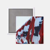 Aimant à drapeau américain (Recto/Verso)