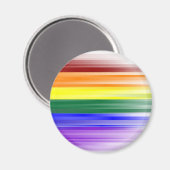 Aimant à drapeau arc-en-ciel (Arrondi) (Recto/Verso)