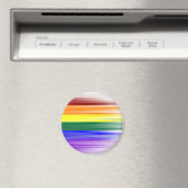 Aimant à drapeau arc-en-ciel (Arrondi) (In Situ (Lave-vaisselle))