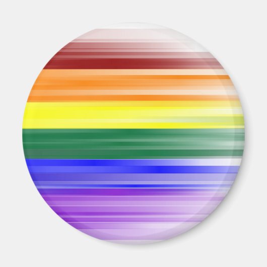 Aimant à drapeau arc-en-ciel (Arrondi) (Devant)