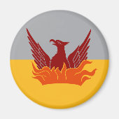 Aimant à drapeau bleu et or SF (Devant)