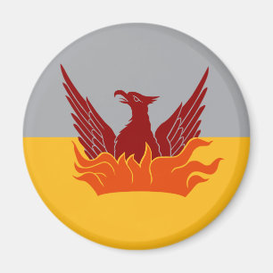 Aimant à drapeau bleu et or SF